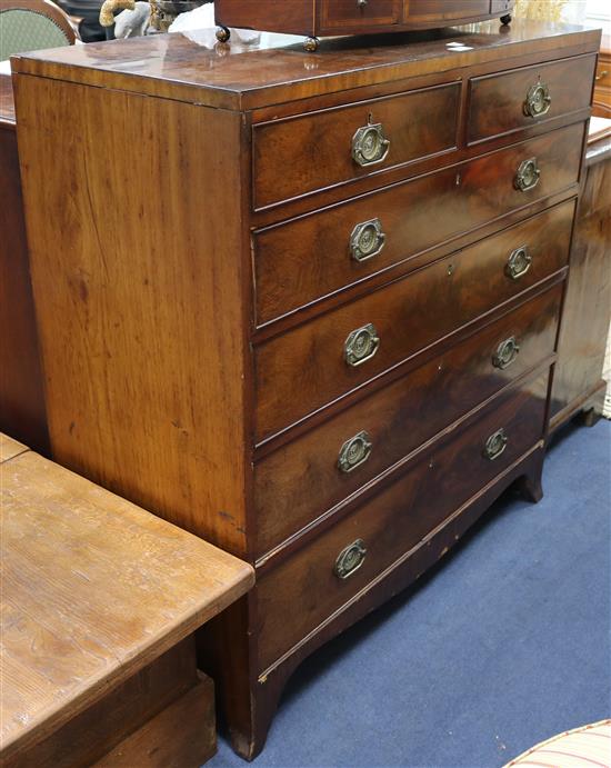 A Regency mahogany straight front chest of drawers, 112cm
